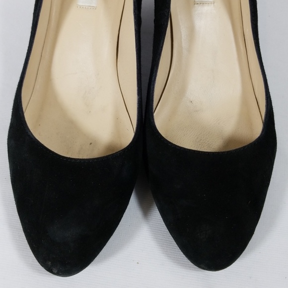 L.K. Bennett Black Suede Slip On Pumps Size 39 GUC - Picture 3 of 8